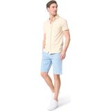 Mario Russo Korte Mouwen Overhemd - Overhemd heren - Polo Shirt Heren - t shirt heren - M - Beige