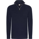 Mario Russo - Rib Skipper - Heren Trui - Navy - Katoen