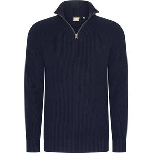 Mario Russo - Rib Skipper - Heren Trui - Navy - Katoen