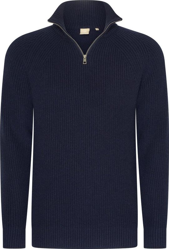 Mario Russo - Rib Skipper - Heren Trui - Navy - Katoen