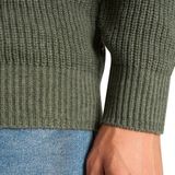 Mario Russo - Rib Skipper - Heren Trui - Agave Groen - Half Zip