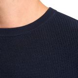 Mario Russo - Waffle Pullover - Trui - Navy