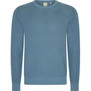 Mario Russo - Waffle Pullover - Trui - Blauw