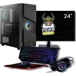 peta Gaming Set - Ryzen 5 5600G - 16GB DDR4 - 1.0TB SSD - Nvidia GeForce RTX4060Ti 8GB (GamePC + 24"" FullHD monitor + toetsenbor