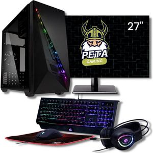 peta Gaming Set- Ryzen 5 5600G - 32GB RAM - 1.0TB SSD - Nvidia GeForce RTX5060Ti 8GB - WiFi - Windows 11 Pro (GamePC + 27"" FullHD monitor + toetsenbord + muis)