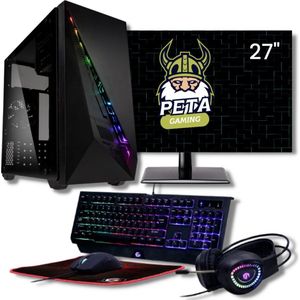 peta Gaming Set- Ryzen 5 5500GT - 16GB RAM - 1.0TB SSD - Nvidia GeForce RTX5060Ti 8GB - WiFi - Windows 11 Pro (GamePC + 27"" FullHD monitor + toetsenbord + muis)