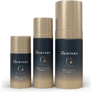 THE MOISTMEN® Skincare Set - Geschenkset Mannen - Geschikt Voor Een Droge Huid - Dermatologisch Getest - Cleanser - Face Cleanser 100ml - Toner Gezicht - Face Booster 15ml - Moisturizer - Moisturizer Gezicht - Moisturizer 30ml - 3-Delige Set