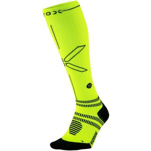 STOX Energy Socks Hardloopsokken Heren - Compressiekousen - Compressie Sokken Hardlopen - Sportsokken Geel - Maat XL: 46-49 - 1 Paar