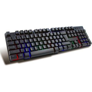 PLATINET - VRGBK7023B - VARR GAMING USB Keyboard RGB Verlichting US Layout, Anti Ghosting, verhoogde membraan toetsen