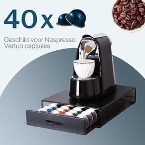 VertuoLine Capsulehouder met uitschuifbare lade - 40 Capsules - Geschikt voor Vertuo Cups - 42x28x8.5cm