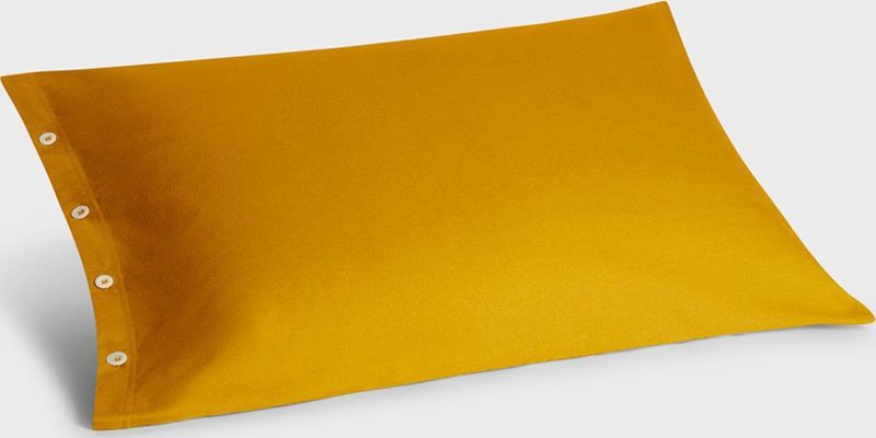 Yumeko kussensloop velvet flanel okergeel 50x70 - Biologisch & ecologisch - 1 stuk