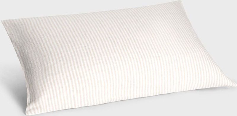 Yumeko - Kussensloop - Gewassen Linnen - Natuurlijk Gestreept - Biologisch - 1 stuk