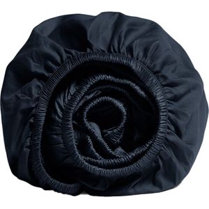 Yumeko hoeslaken katoen satijn blueberry 90x210x30 - Bio, eco & fairtrade
