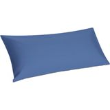 Yumeko kussensloop percal serene blauw 40x80 - Bio, eco & fairtrade - 1 stuk