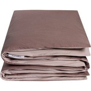 Yumeko kinderdekbedovertrek percal dubbelzijdig roze/mauve 100x135