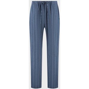 Yumeko - Pyjamabroek - Denim - Blauw/Wit Stripe - Flanel