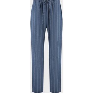 Yumeko - Pyjamabroek - Denim - Blauw/Wit Stripe - Flanel
