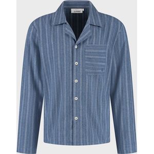 Yumeko - Pyjamashirt - Blauw - Flanel - Eco, Bio & Fairtrade