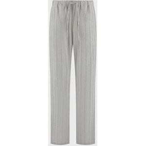 Yumeko - Pyjamabroek - Lichtgrijs/Wit Stripe - Flanel