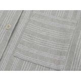 Yumeko - Pyjamashirt - Lichtgrijs/Wit Stripe - Flanel - Dames - XL