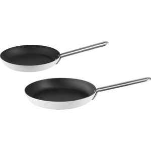 Eva Solo Koekenpannenset - RVS - White Line - ø 24 & 28 cm - Voor alle warmtebronnen