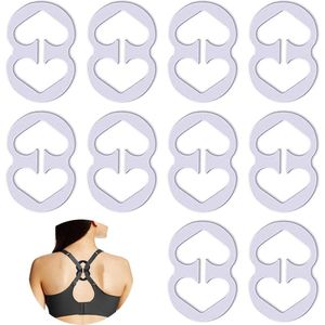 BH Bandjes Verbergende Clips - 10 Stuks - Wit - Verberger - Accessoire - Clip - Samenhouder - Ophouders