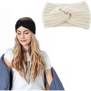 Consumerce® Winter Haarband Wit – Hoofdband Dames – Hoofd Band Meisje – Hoofdbanden – Diadeem – Haarbanden – Sport – Make Up - Bandana