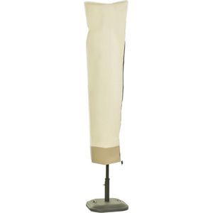 Parasolhoes - Parasolhoes voor zweefparasol - Beschermhoes - Parasolhoes staande parasol - beige/ koffie - Ø30 x 190 cm