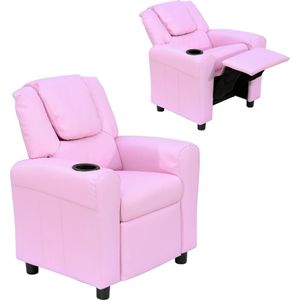 Kinderstoel - Kinderzetel - Kindersofa - Kinderbankje - Relaxstoel - Roze - 62 x 56 x 69 cm