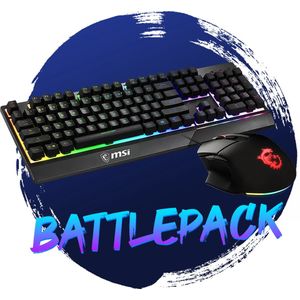 MSI Battlepack Combo - VIGOR GK30 RGB Gaming Toetsenbord en CLUTCH GM20 ELITE Gaming Muis - QWERTY - RGB - Zwart