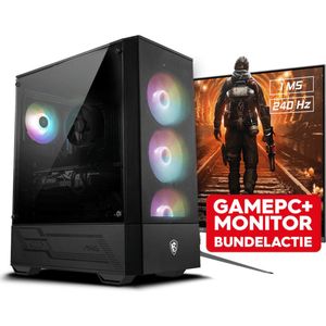MSI RTX 3050 - Game PC Bundel - GeForce RTX 3050 6GB - AMD Ryzen 5 5500 - 16GB DDR4 - 500GB SSD - Win 11 Home