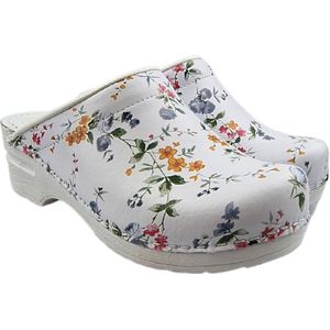 Medische Klompen - PU DINA Clogs - Bloemetjes