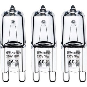 G Master - PRO G9 Halogeen lichtbron - 230V - Dimbaar - 18w (vervangt 25W) - Halogeen lamp -(3 STUKS)