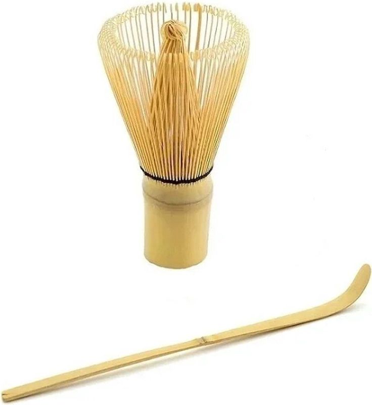 Matcha set - Matcha Klopper - Matcha bamboe maatschep - Japanse Theeceremonie - Matcha bamboe lepel - Bamboe Matcha Whisk - Set van 2