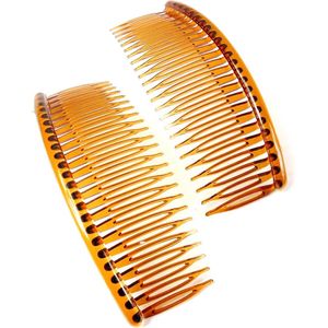 Haarkam-Zijkam bruin groot