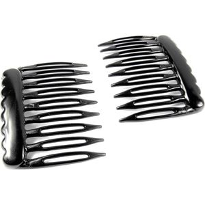 Haarkam-Zijkam zwart mini