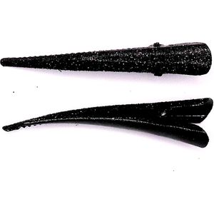 Duckklem zwart glitter