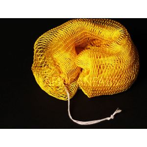 AfricanFabs® Afrikaanse spons / net sponge - traditionele SAPO spons / Ghanese scrub spons - Geel