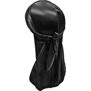 Durag / Du-rag / Do-rag AfricanFabs® / Bandana Silky - Unisex - Zwart