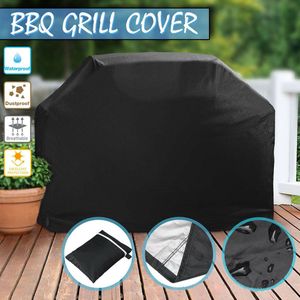 Premium Barbecue Grill Hoes-Bescherming en Duurzaamheid voor uw Gas-/Elektrische Barbecue - Waterdicht, UV-Bestendig, en Gemakkelijk Bevestigbaar-zwart170x61x117cm