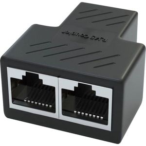 Triple J® Netwerk switch - Netwerk splitter - RJ45 Splitter - 100 Mbps - Zwart