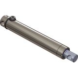 Hydraulische Cilinder - Zwart - Enkelwerkend - Plunjer Compleet Met Bevestigingen - 30/25/300