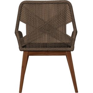 Tuinstoel Coco incl. kussen - 60x64x87 - Abaca/naturel - Teak/banana