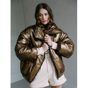 Aimée the Label - Claire - Jas - Brons - Oversized Fit - Glanzende Finish