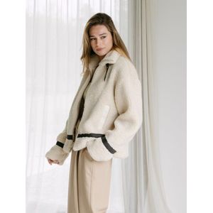 Aimée the Label - Ted - Winterjas - Offwhite - Zacht Teddy Materiaal