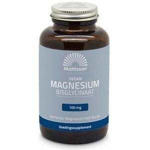 Mattisson Magnesium Bisglycinaat 100mg Taurine, 180 tabletten