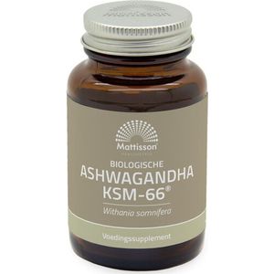 Kruidenpreparaat - Biologisch Ashwagandha KSM-66 - 300 mg - 60 Capsules