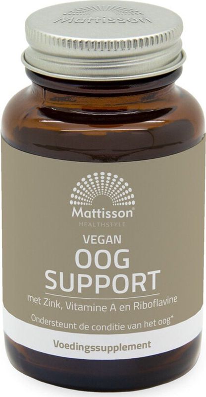 Mattisson - Oog Support - Met Zink, Vitamine A en Riboflavine - Voedingssupplement Conditie Oog - 60 Tabletten
