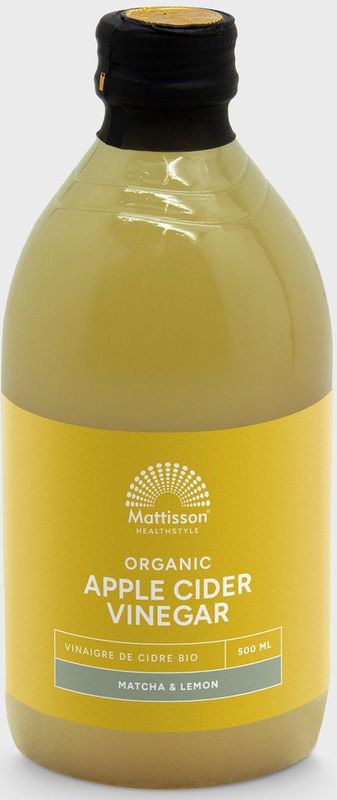Mattisson - Biologische Appel Cider Vinegar - Matcha & Citroen - 500 ml