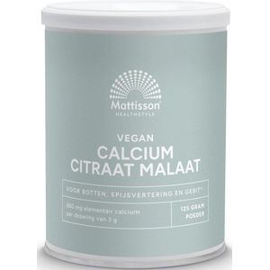 Mattisson HealthStyle - Calcium Citraat Malaat Poeder - 125 Gram - Vegan